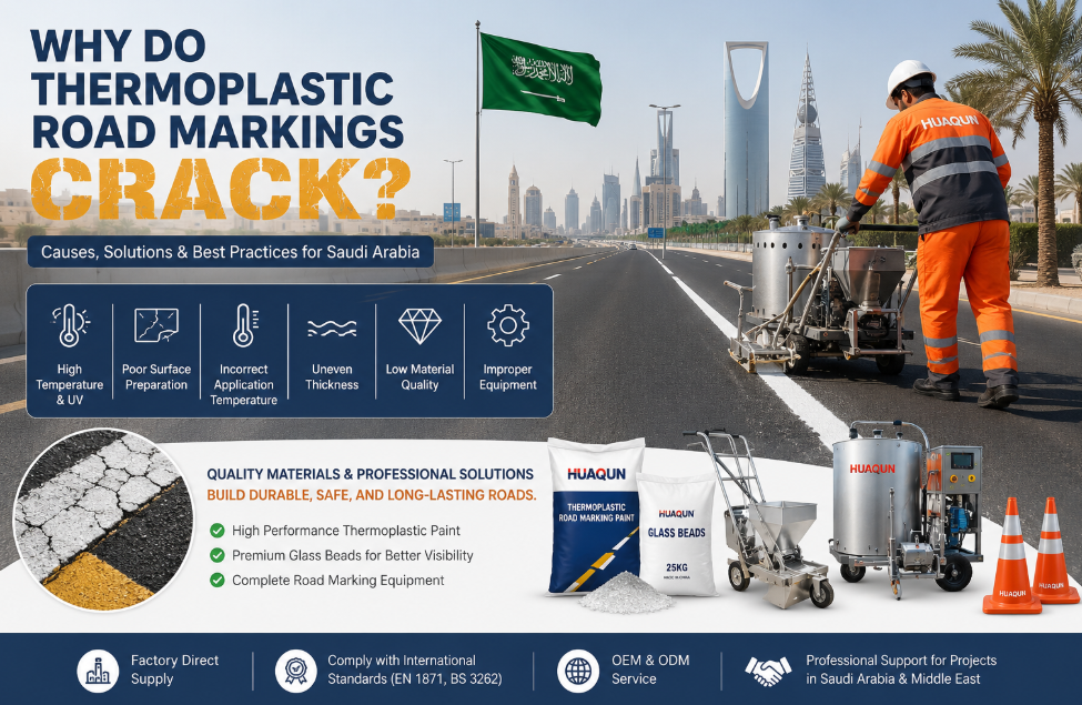 أحدث مدونات الشركة حول لماذا تتشقق علامات الطرق الحرارية البلاستيكية؟ الأسباب والحلول وأفضل الممارسات للمملكة العربية السعودية