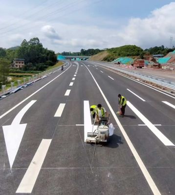 ذوبان ساخن الطرق الحرارية الملونة العلامة الصفراء اللون الناعم والجريان